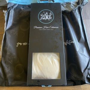 Zala clip-in platinum blonde hair extensions